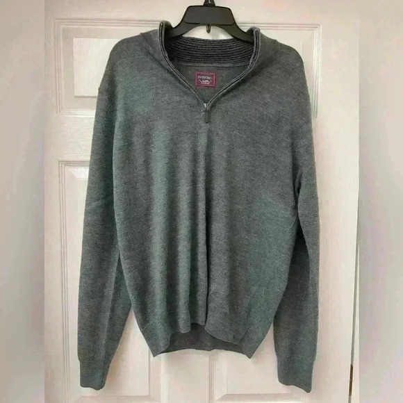 UNTUCKit Mens 100% merino wool quarter zip sweater size XL - Picture 1 of 3